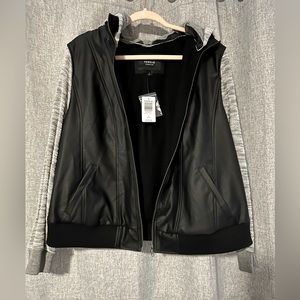 Torrid faux leather hooded jacket